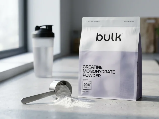 Créatine monohydrate Bulk en poudre, sachet et dosette