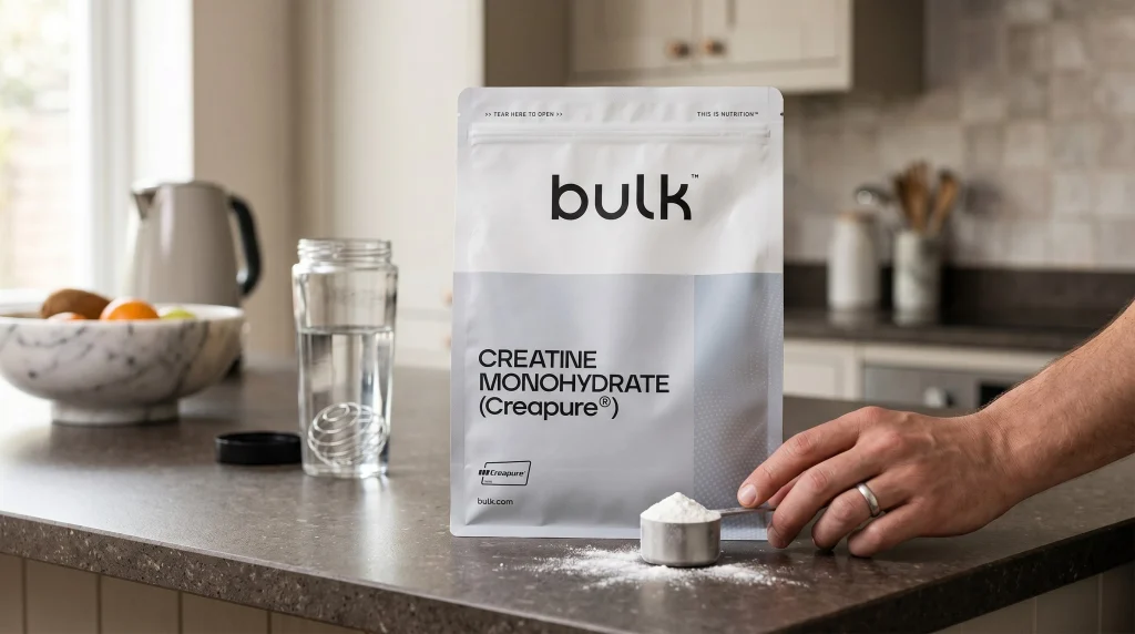 Créatine Creapure Bulk en poudre, sachet et dosette