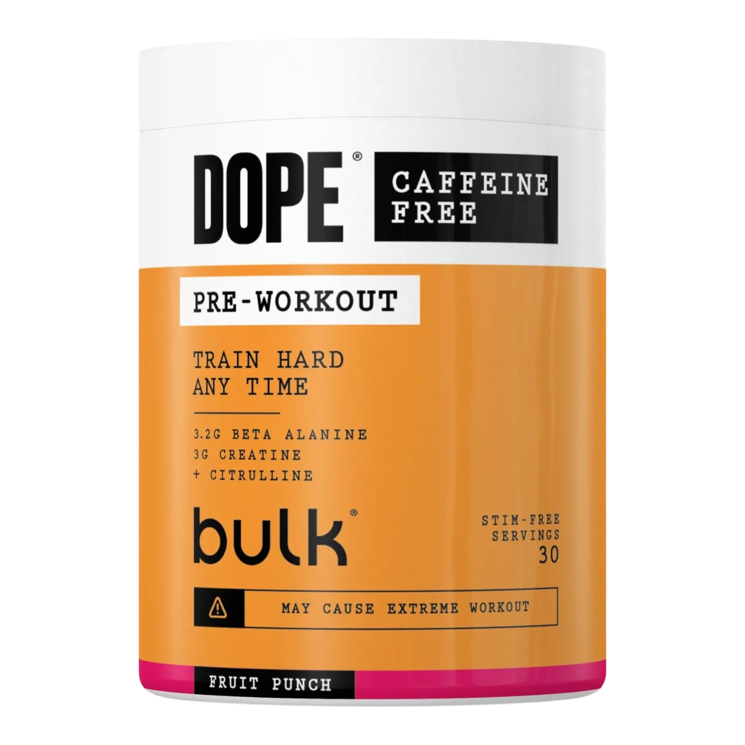 Dope Pre-Workout Sans Caféine, Bulk