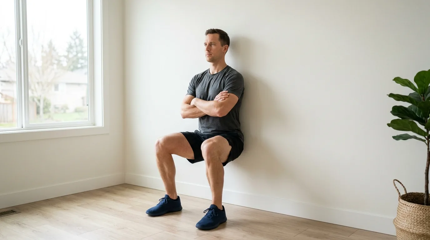 Coureur réalisant un exercice de renforcement des cuisses pour protéger ses genoux