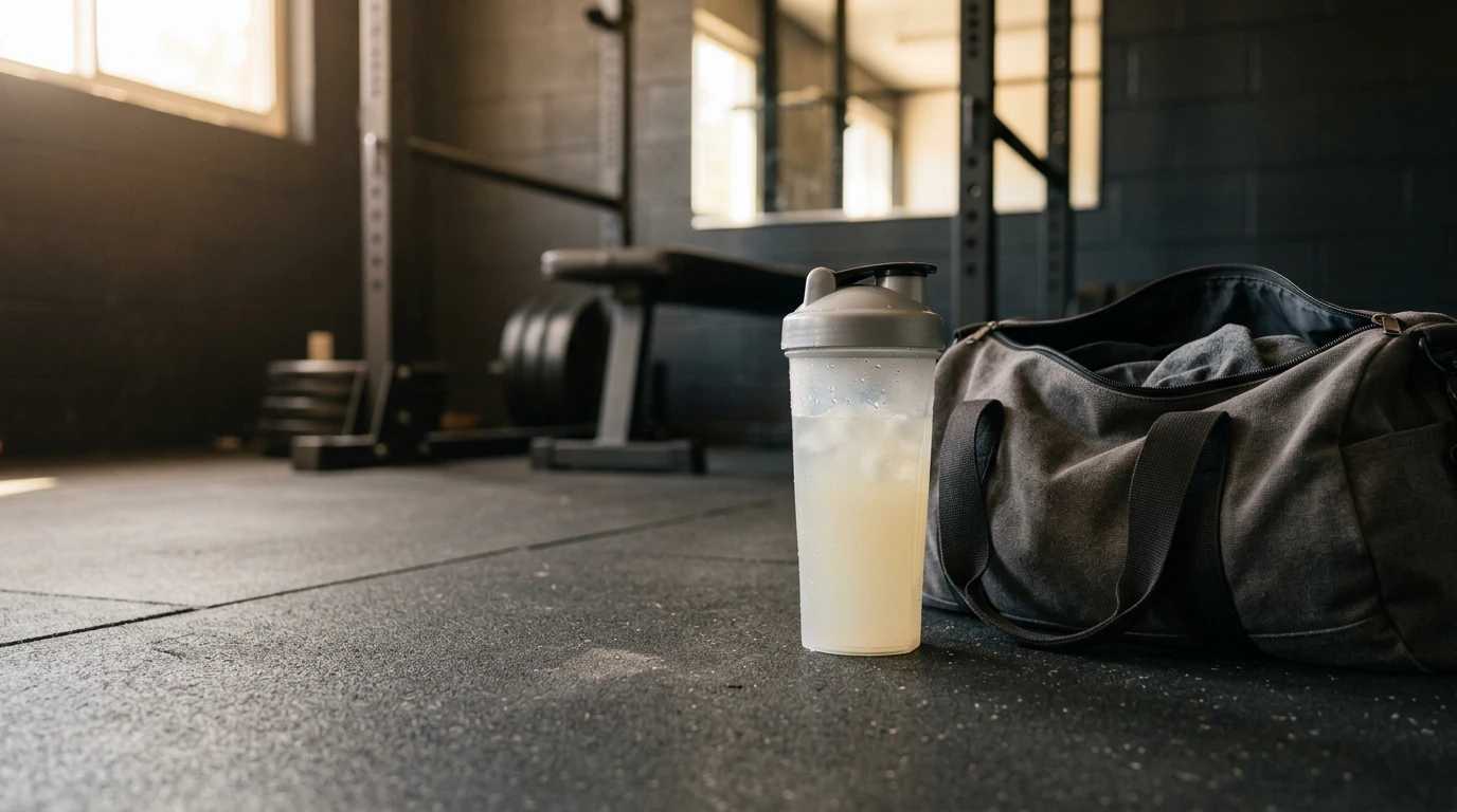 Shaker d'acides aminés à consommer autour de l'entraînement