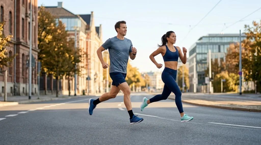 ensemble de running homme et femme : tenue technique complète pour courir
