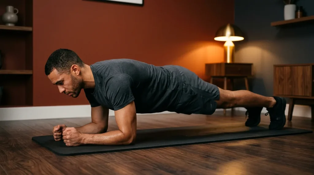 exercices de renforcement musculaire pour debutant : planche et gainage