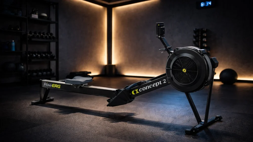 Rameur Concept2 RowErg (D PM5) dans une salle de sport