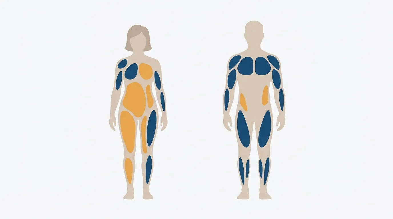 différence composition corporelle homme femme poids idéal