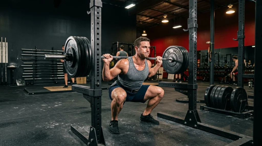 Séance de programme full body en salle de musculation