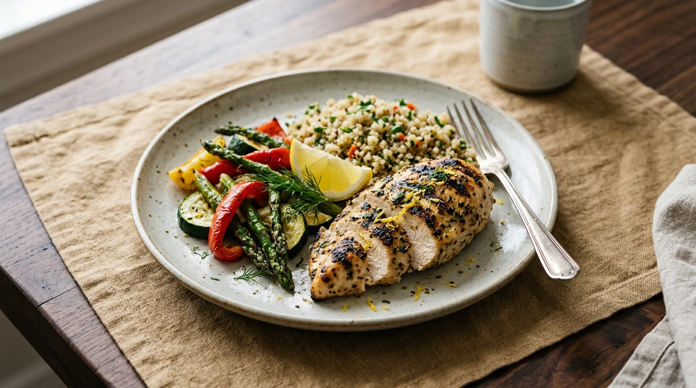 Exemple de repas apportant environ 30 g de protéines