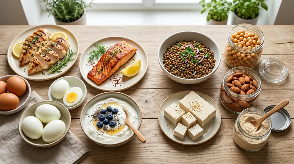 sources de protéines alimentaires et compléments protéinés pour le sport