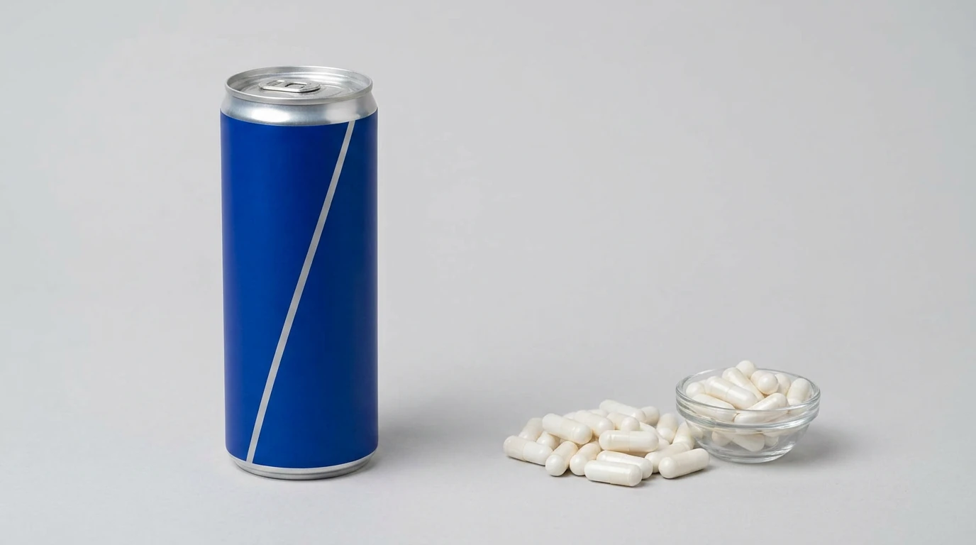 taurine seule vs boisson énergisante avec caféine : deux contextes très différents