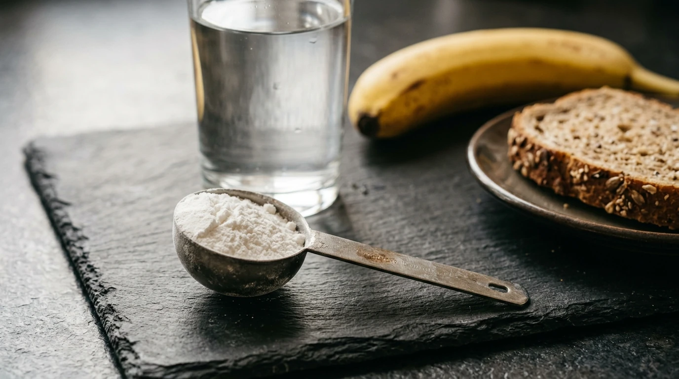 Créatine en poudre avec glucides pour optimiser l'absorption