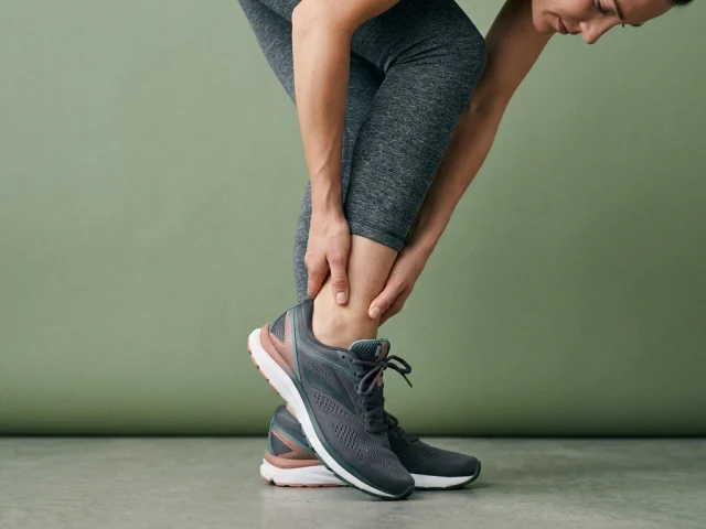 Coureur qui ressent une douleur a la cheville pendant une sortie running