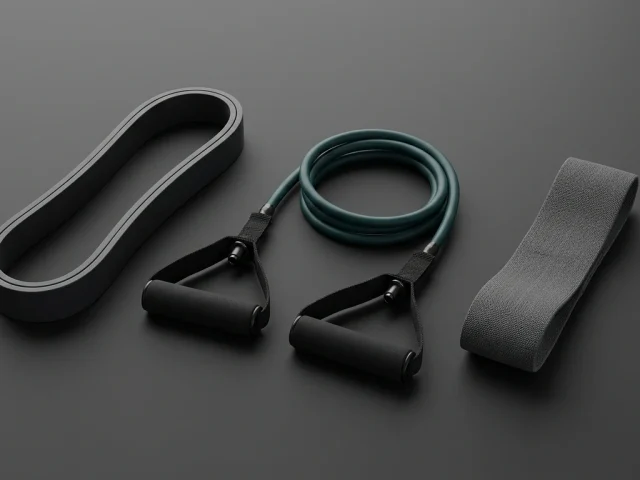 Trois types d'elastiques de musculation : boucle fermee, tube a poignees et mini-band