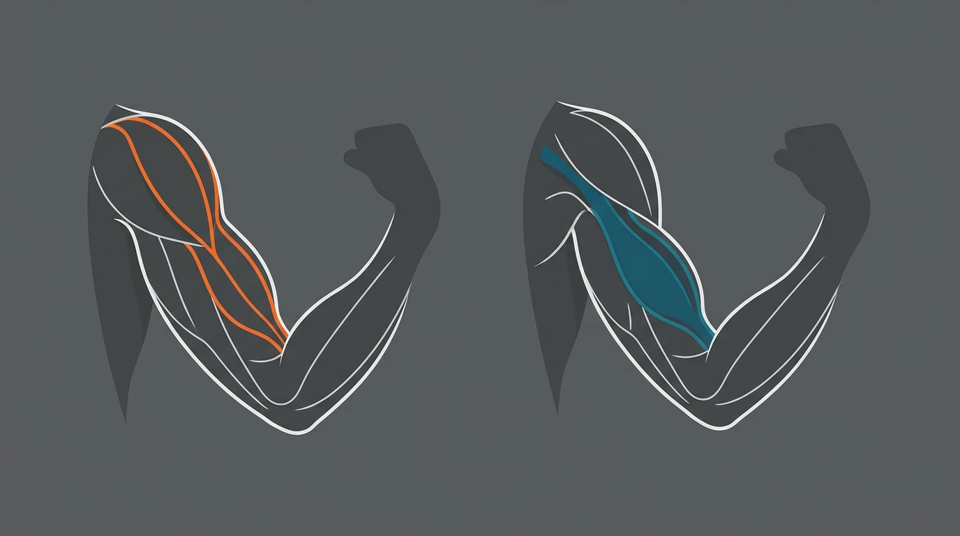 anatomie biceps brachial chef long chef court