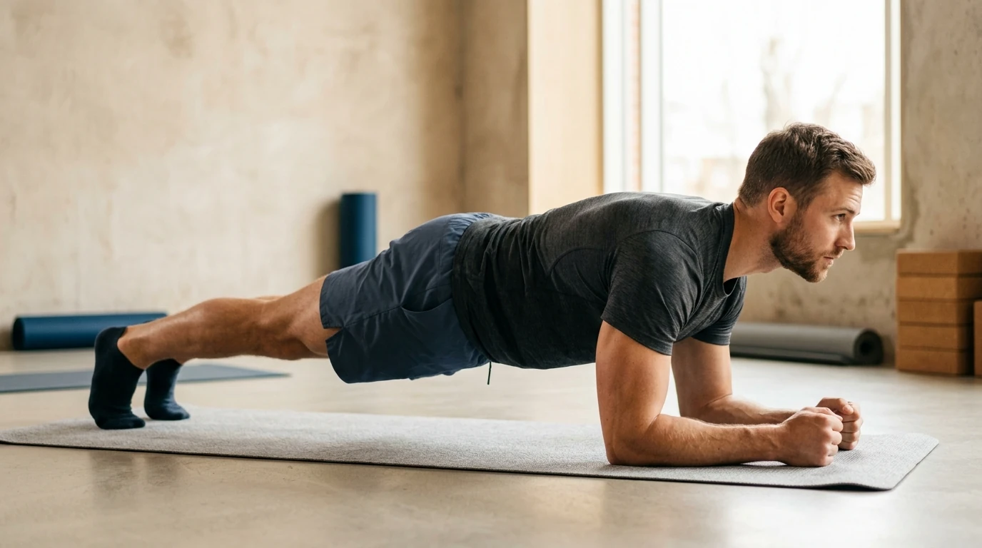 position correcte de la planche ventrale pour le gainage