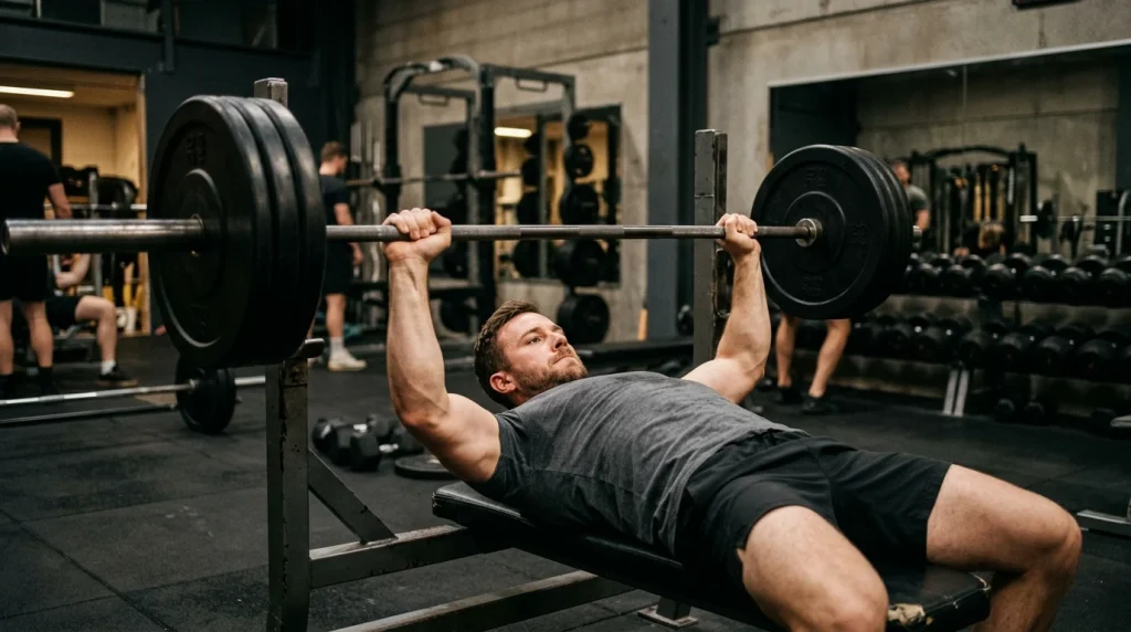 exercice pectoraux musculation développé couché en salle
