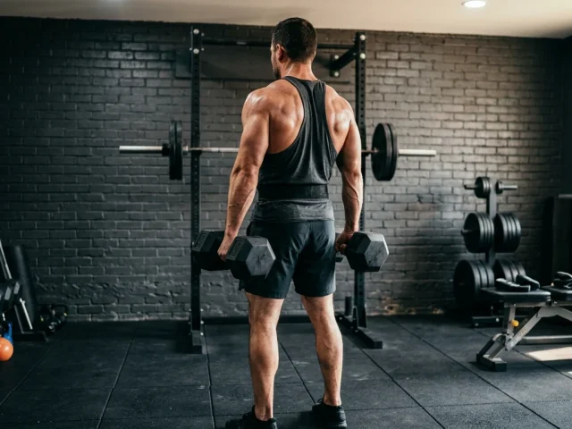 exercices pour muscler les trapezes avec halteres