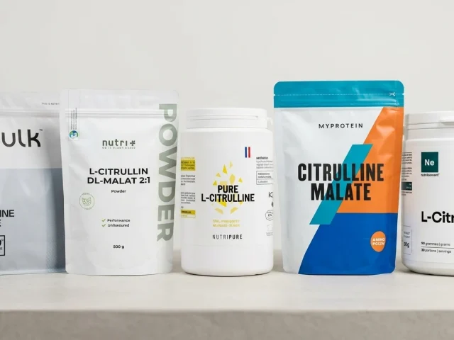 Comparatif des meilleures citrullines : packagings Bulk, Nutri+, Nutripure, Myprotein et Nutrimuscle