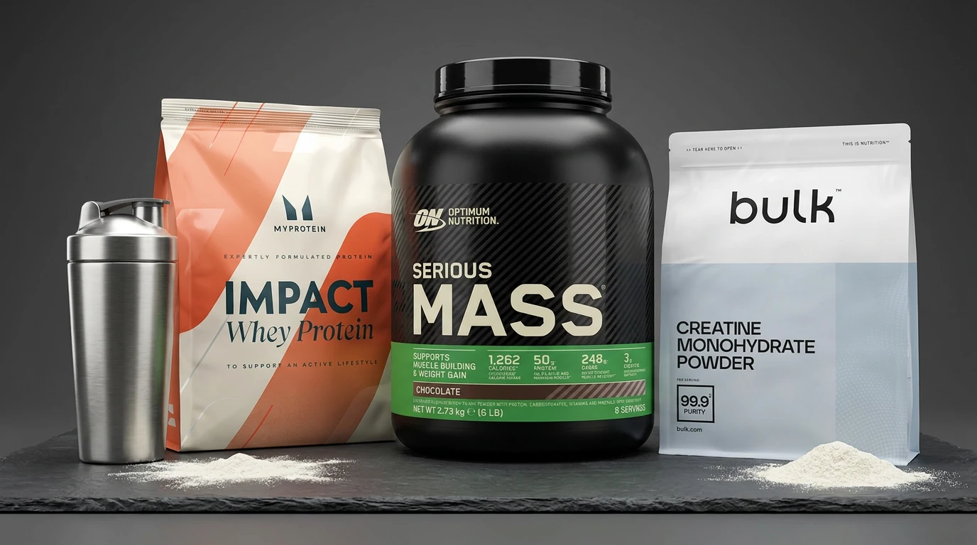Compléments pour la prise de masse : créatine, whey et mass gainer