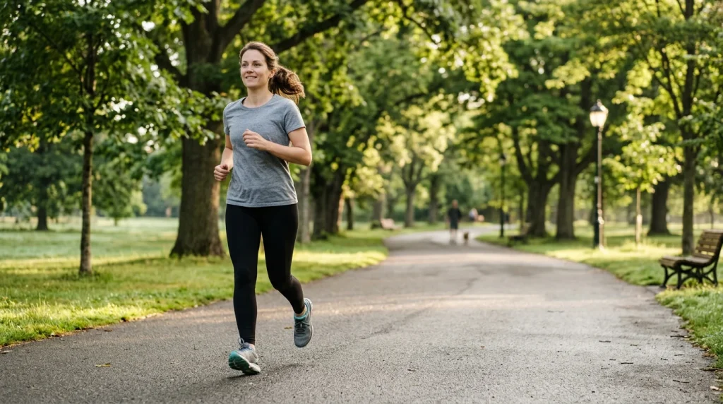 plan d'entraînement course à pied pour débutant sur chemin de parc