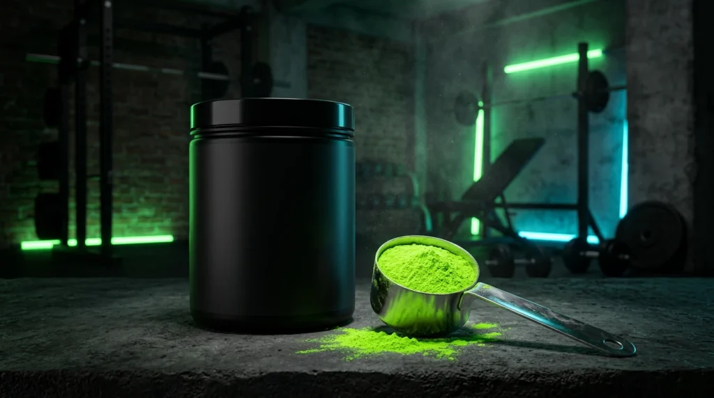 dosage pre-workout : verser un scoop dans un shaker avant l'entrainement