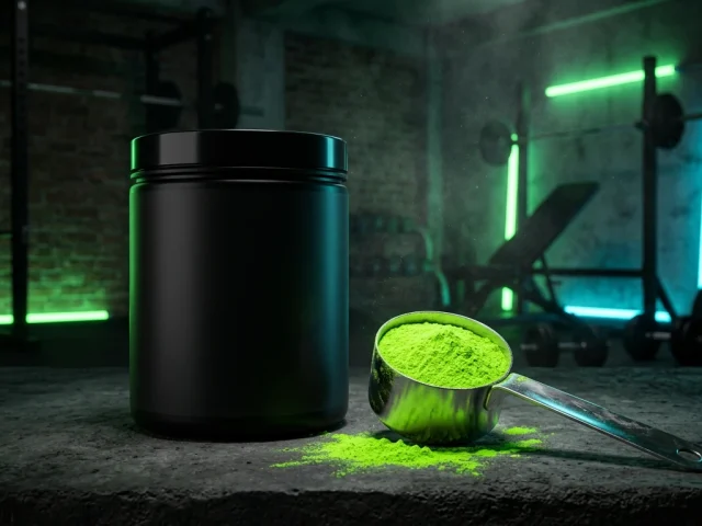 dosage pre-workout : verser un scoop dans un shaker avant l'entrainement