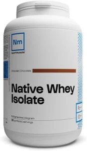 Nutrimuscle Isolat de Whey Native, pot chocolat