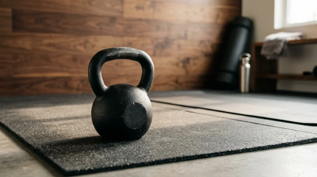 Kettlebell pret pour un entrainement full body a la maison