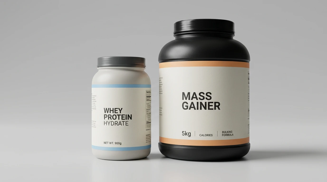 Whey protéine et gainer : deux produits aux apports caloriques très différents