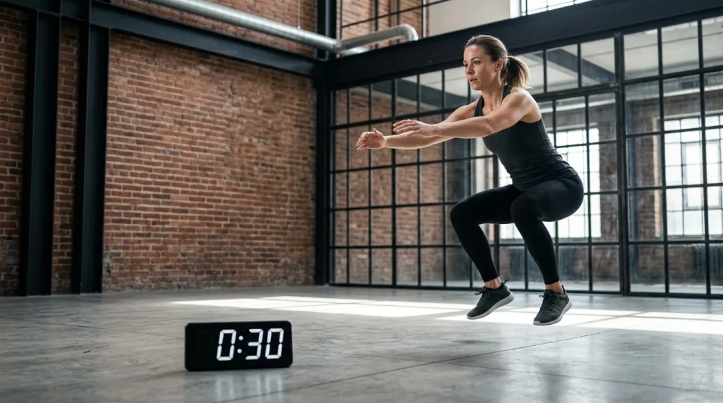 Séance de circuit training full body chronométrée