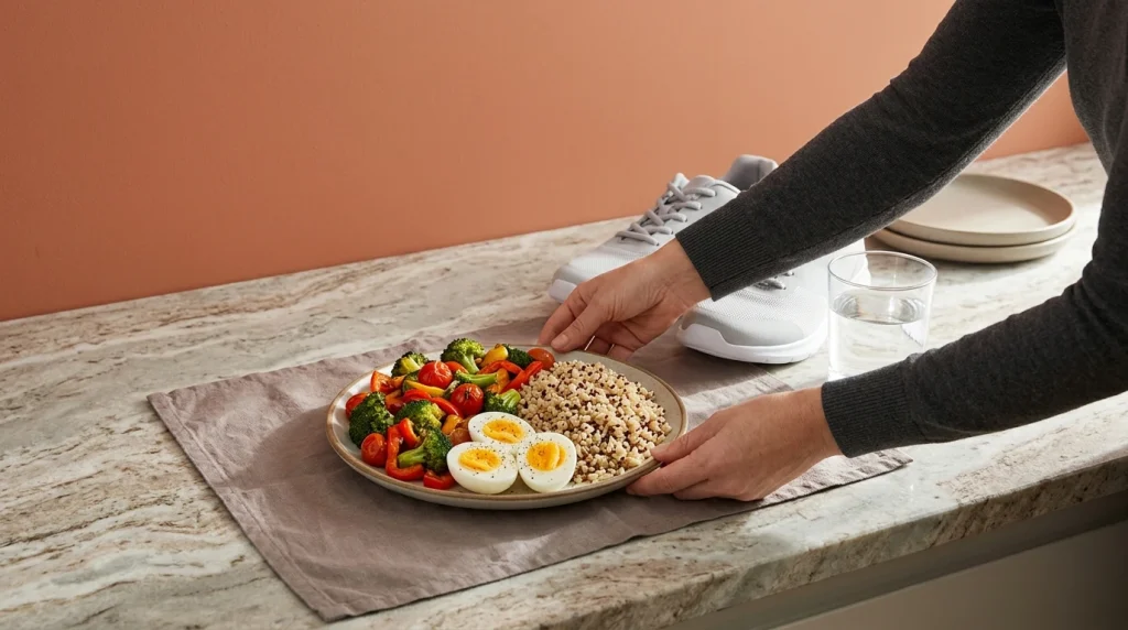 Assiette équilibrée et baskets : les bases d'une perte de poids durable