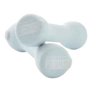 Paire d'haltères fitness EASY Domyos 2 kg acier-PVC, Decathlon