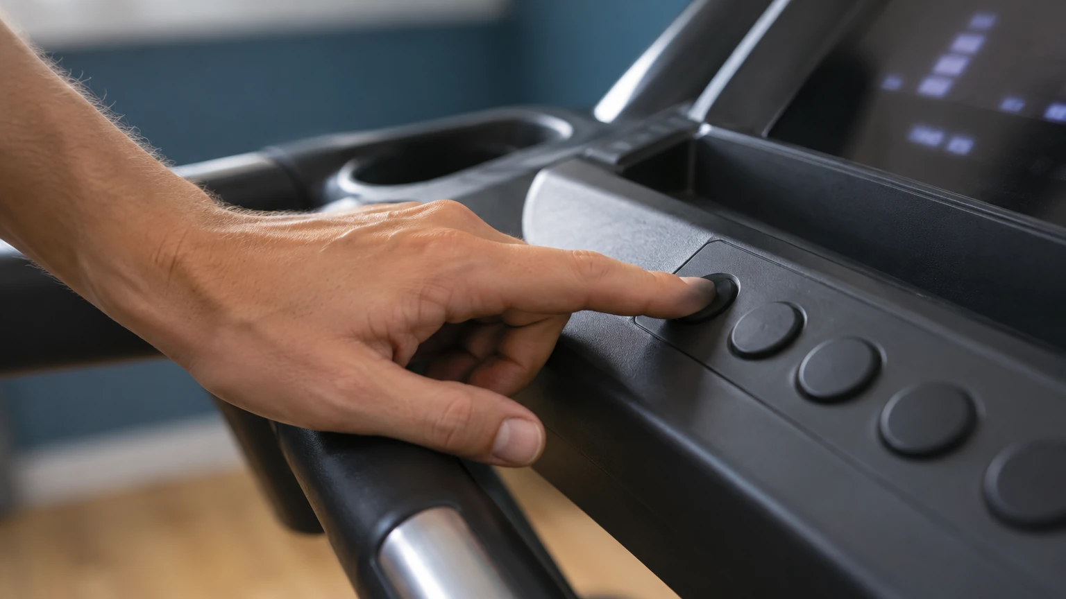 Réglage de l'inclinaison et de la vitesse sur la console d'un tapis de course