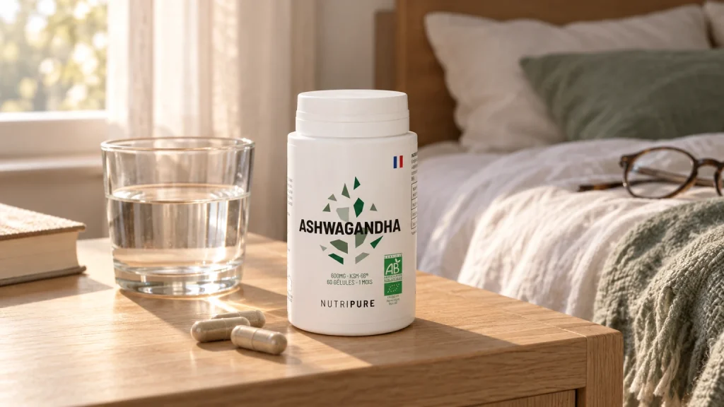Pot d'ashwagandha bio KSM-66 de Nutripure