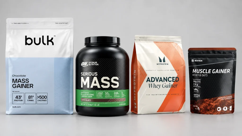 Les quatre gainers retenus pour un profil ectomorphe
