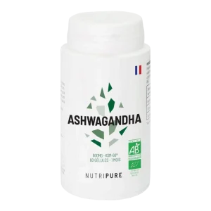 Ashwagandha Nutripure KSM-66 bio, 60 gélules